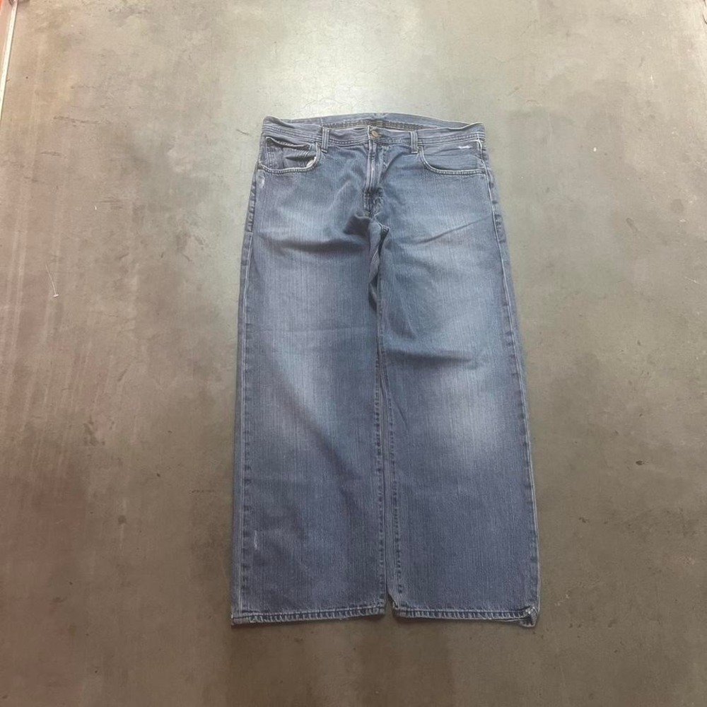 Y2K polo Ralph lauren men's light wash wide leg Thompson jeans skater 38 - Picture 3 of 6